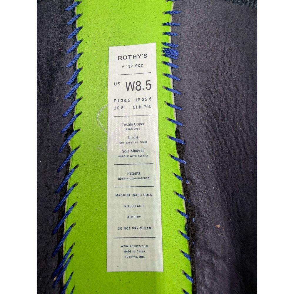 Rothy's The Almond Demi Mule Flats Womens Size 8.5 Navy Washable Knit - Picture 9 of 9